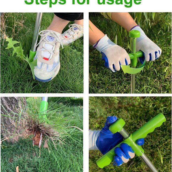 NEW Stand-Up Weeder Root Removal Tool with 3 Stainless Steel Claws, 39" Long NEW - Picture 6 of 6